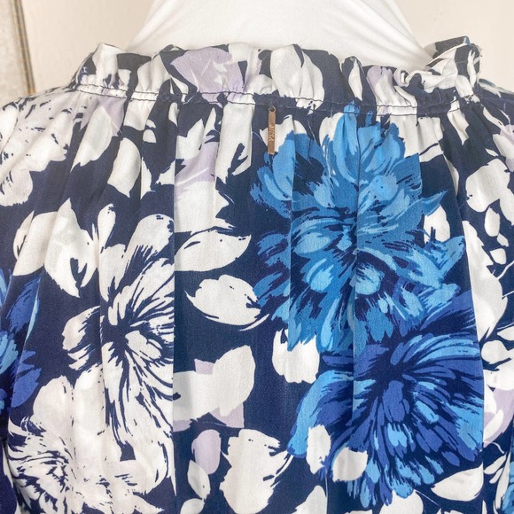 Misa Los Angeles Dress Mini Floral White Blue Nehda Botanical Size Medium - Picture 8 of 15